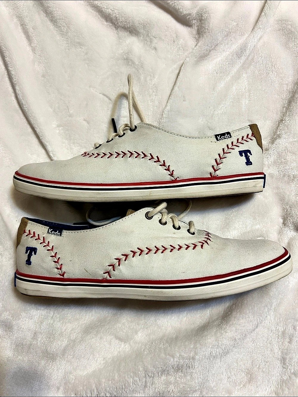 Keds MLB Texas Rangers Champion Sneaker White & Red US 9.5